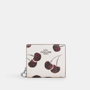 Coach Outlet Snap Wallet With Cherry Print